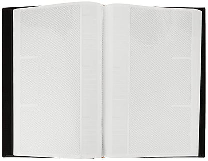 Pioneer Sewn Bonded Leather BookBound Bi-Directional Photo Album, Holds 300 4x6" Photos, 3 Per Page. Color: Black. (Pack of 4) - color: Black, size: 4 x 6 Inch (Pack of 4), style: Photo Album