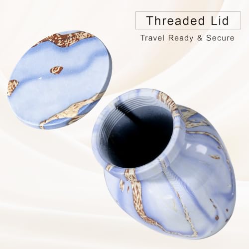 Small Keepsake Cremation Urns for Human Ashes, Memorial Urns, Light Blue - color: Light Blue