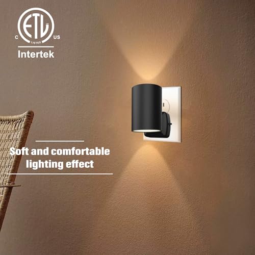 Night Lights Plug into Wall: ETL Certified Cool White 5700K Dusk to Dawn Sensor Dimmable LED Plug in Night Light for Hallway Bedroom Stairway Wall Socket - Modern Night Light(2 Pack) - color: 5700K