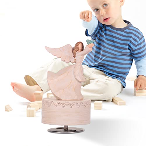 Angel Music Box Sculpted Hand-Painted Musical Figure Gifts for Mom and Daughter