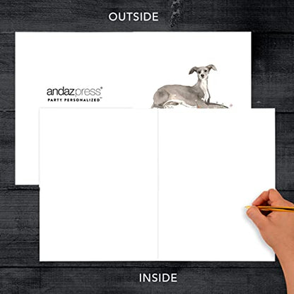 Andaz Press Jumbo Pet Sympathy Card with Envelope, Sorry For Your Loss Card, Italian Greyhound, Pet Loss, Dog Grief Bereavement Card with Big Blank Space to Send to Friends, Family, 8.5" x 11", 1-Pack - color: Italian Greyhound