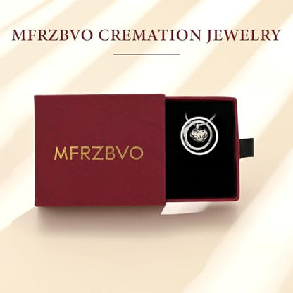Cremation Jewelry Urn Necklace for Human Ashes for Women Men Eternal Loved Circle Memorial Ashes Keepsake Pendant - color: Customize