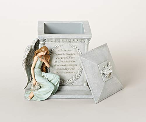 Roman 8.27" God Called You Home Memorial Keepsake Box, Angel Figurine Remembrance Box with Inspirational Verse, Sympathy Gift & Bereavement Decor