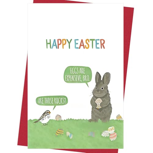 For Friends & Family from Sons Daughters or Coworkers - Funny Easter Egg Hunt Prank Gift Box with Greeting Card - color: QY-45