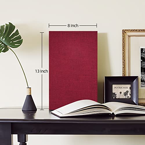 potricher Photo Album 4x6, 300 Pockets, Linen Cover, Red | Small Capacity 4x6 Picture Albums with Horizontal Pockets, 4x6 Photo Book for Family, Wedding, Baby, Anniversary - color: Red
