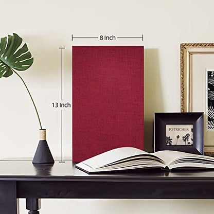 potricher Photo Album 4x6, 300 Pockets, Linen Cover, Red | Small Capacity 4x6 Picture Albums with Horizontal Pockets, 4x6 Photo Book for Family, Wedding, Baby, Anniversary - color: Red