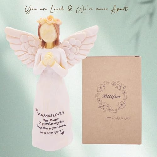 Sympathy Gifts for Loss of Loved One, 5.5" Praying Angel Surrounded by Love Memorial Gift for Loss of Dad Mom Grandmother, Angel Figurine for Bereavement Encouragement Remembrance(Sympathy-Figurine)