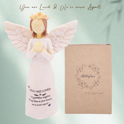 Sympathy Gifts for Loss of Loved One, 5.5" Praying Angel Surrounded by Love Memorial Gift for Loss of Dad Mom Grandmother, Angel Figurine for Bereavement Encouragement Remembrance(Sympathy-Figurine)