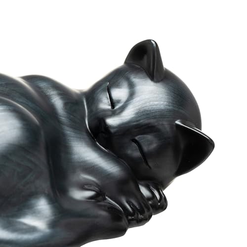 Pet Urns,Sleeping Resin Cremation Cat Urn, Cat Urns for Ashes, Small Animal Urn,Small Pet Urns (Black)…