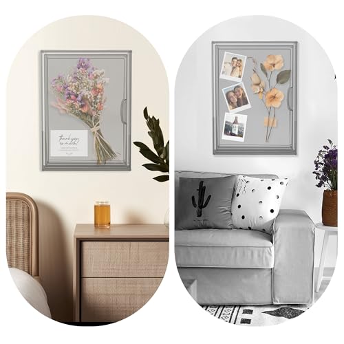 BOHOIDEE 10 x 14 Shadow Box Frame Display Case with Magnetic Door, Clear Acrylic Shadow Memory Box Frame for Flower Baby Pet Wedding Photo(1, Medium-Black) - size: Medium-Black