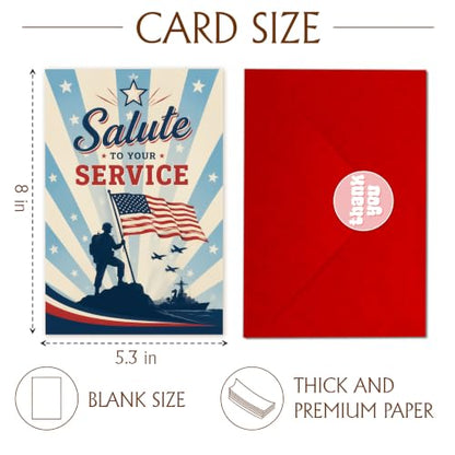 250 Years of Freedom Greeting Card with Red Envelope, 1776-2026 Patriotic Flag Liberty Bell Celebration Card, Semiquincentennial Independence Day Card for Veterans, Family, Friends - color: american14