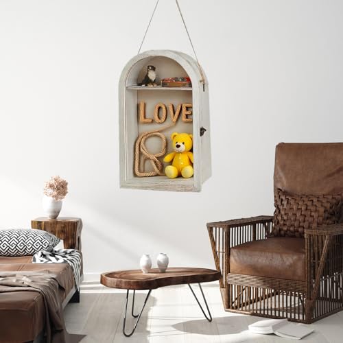 11x16 Shadow Box Frame with Plexiglass, Deep Shadow Box Frame with Linen Back and Removable Shelves,Wood Glass Display Case for Medals, Photos, Memorabilia, Awards,4" Depth (White) - color: White