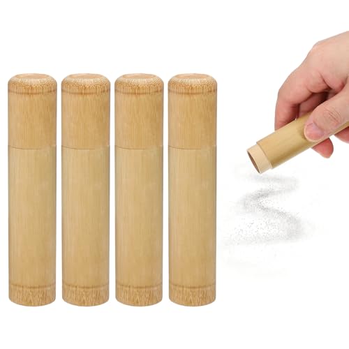 uxcell 4pcs Bamboo Scattering Urn, 4.7" x 1" Small Cremation Tube with Lid Mini Keepsake Brown for Male Female Pet Dog Brown - size: 4.7" x 1"