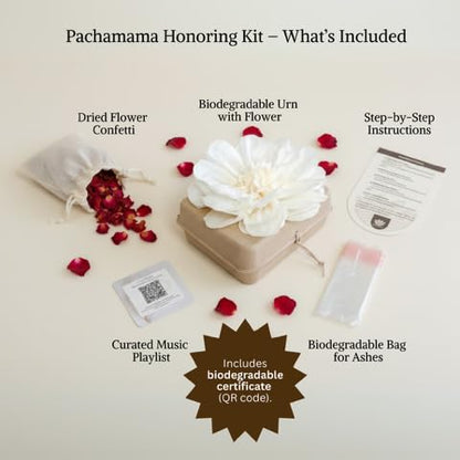 Cruise Approved Biodegradable Water Burial Urn, Ivory Flower, Large Adult - size: Large