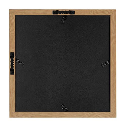 Americanflat 11x11 Shadow Box Frame with Shatter-Resistant Glass - Silhouette Collection - Large Shadow Box Display Case for Tabletop and Wall Display - Dark Oak with Soft Felt Back | Shatter-resistant glass, 1.5 inch interior depth, displays keepsakes, m