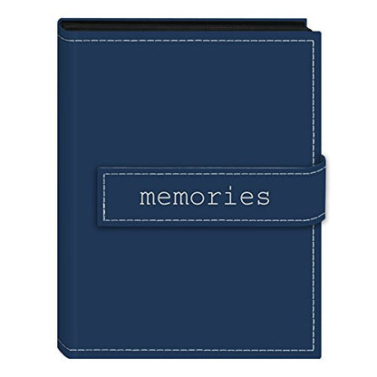 Pioneer Photo Albums 36-Pocket 4 by 6-Inch Embroidered "Memories" Strap Sewn Leatherette Cover Photo Album, Mini, Blue - size: 6.5inchesx5.125inchesx 0.75inches