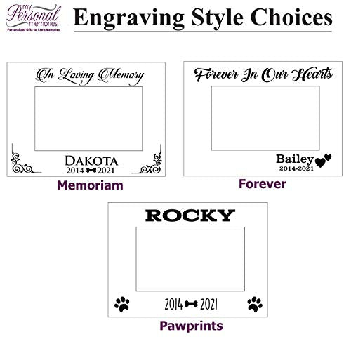 My Personal Memories Custom Personalized Dog Loss Memorial Pet Remembrance Picture Frame (Gray) - color: Gray