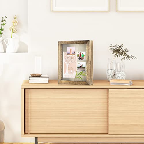 Love-KANKEI Deep Shadow Box Frame 8x10,Solid Wood Frame,Carbonized Black - color: Carbonized Black, size: 8 x 10