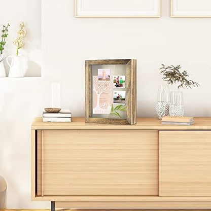 Love-KANKEI Deep Shadow Box Frame 8x10,Solid Wood Frame,Carbonized Black - color: Carbonized Black, size: 8 x 10