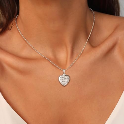 925 Sterling Silver Urn Charms for Ashes Bracelets for Women Cremation Gift | Urn Charms for Loved Ones, Memorial Keepsake Bead Pendant, Cremation Jewelry for Ashes - style: Necklace-Cross