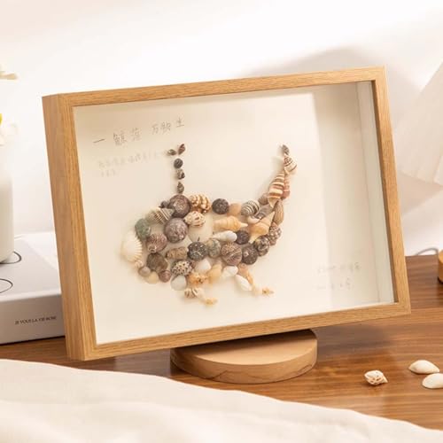 8 x 10 Inch Shadow Box Frame 3 cm Inner Depth Wooden Deep Box Frames for Tabletop and Wall, Deep Frame Display Boxes 3D Picture Frames for Flower Tickets Memorabilia (White, 8 x 10 Inch) - color: White