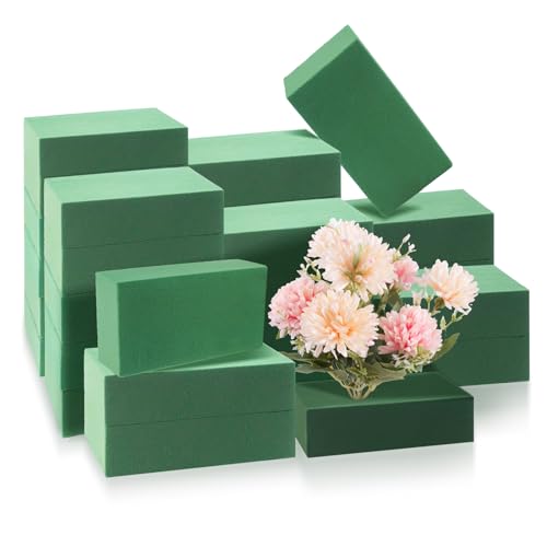 Prashent 35Pcs Floral Foam Blocks,Green Wet Dry Flower Foam Plant Foam for Fresh & Artificial Flower Arrangements DIY Craft 5.5”L x 3.1”W x 1.7”H - color: 35PCS-Blocks