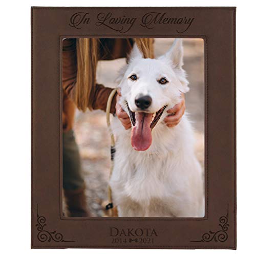 My Personal Memories Custom Personalized Dog Loss Memorial Pet Remembrance Picture Frame (Brown) - color: Brown
