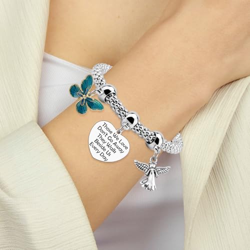 Mxrymvu Memorial Bracelet for Women Memorial Gifts for Loss of Loved Sympathy Gifts for Loss of Loved Remembrance Condolences Gift Stretch Bracelets Bereavement Presnt for for Mom Dad Sister Brother