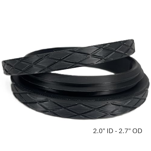 2.0" ID Plastic Threaded Ring Set for Bowls, Cups, Containers, Lids, Urns, Vessels, Woodturning Projects (2.0" ID 2.7" OD) - size: 2.0" ID 2.7" OD