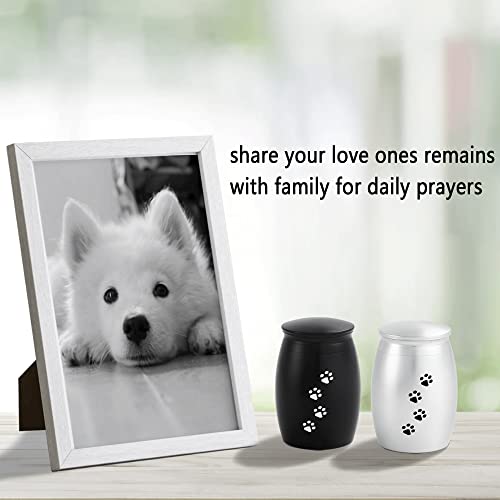 2.67 Inches Small Memorial Urns for Dog or Cat Ashes Set of 2 - color: Set of 2