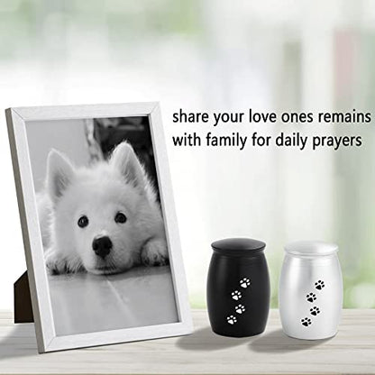 2.67 Inches Small Memorial Urns for Dog or Cat Ashes Set of 2 - color: Set of 2