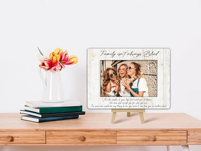 Best Friend Picture Frame, Friends Frame, Family Isn't Always Blood, Birthday Graduation Gifts Ideas, Photo Frames For Home Tabletop Decor A(01 - size: Family Isn't Always Blood