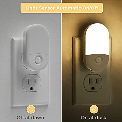 L LOHAS LED Night Lights Plug into Wall, 4 Pack LED Night Light Light - color: Soft White, size: 4 Count (Pack of 1)