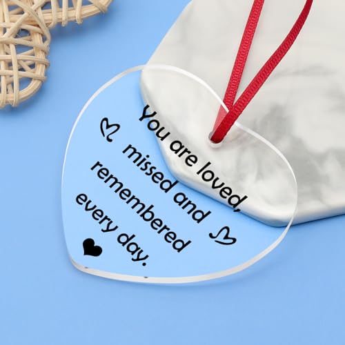 Memorial Ornament Sympathy Gift for Women Men Bereavement Gifts for Loss of Mom Dad Brother Son Daughter Memorial Keepsake Christmas Ornament in Memory of Loved Gifts Remembrance Gift