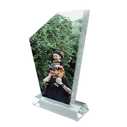 Crystal Sublimation Blanks Sublimation Glass for Custom Picture Photo Frame, Award Plaque, Crystal Tabletop Decor, In-Loving Memory Sublimatin Printing Products (Irregular)