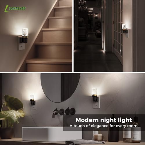 L LOHAS LED Night Light, 2 Pack Dimmable Night Lights Plug into Wall - color: Bubble-5000K, size: 2 Pack