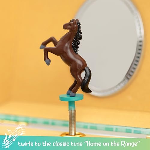 Giggle & Honey® Musical Horse Jewelry Box for Girls | Music Boxes for Little Girls, Toddler Jewelry Box for 4 Year Old Kids, Toys for Toddlers, Birthday Gifts for Kids 5-9 Years - style: Horse