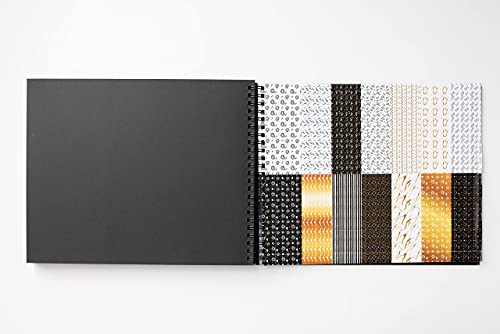 Paper 'n Such Graduation Party Black Guest Book with Blank Pages for Polaroid Pictures, Funeral, Wedding Reception, Birthday, Bridal or Baby Shower, Vacation House Guestbook -Spiral Hardcover