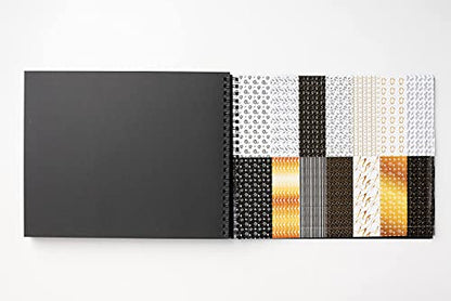 Paper 'n Such Graduation Party Black Guest Book with Blank Pages for Polaroid Pictures, Funeral, Wedding Reception, Birthday, Bridal or Baby Shower, Vacation House Guestbook -Spiral Hardcover