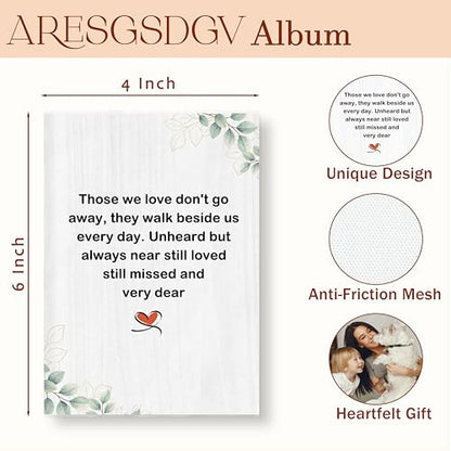 Memorial Photo Album 4x6 18 Pockets Photos, Sympathy Gifts for Loss of Loved One, Bereavement Gifts, Those We Love Don't Go Away Small Mini Photo Album Hold 36 Pictures Book - color: Very Dear