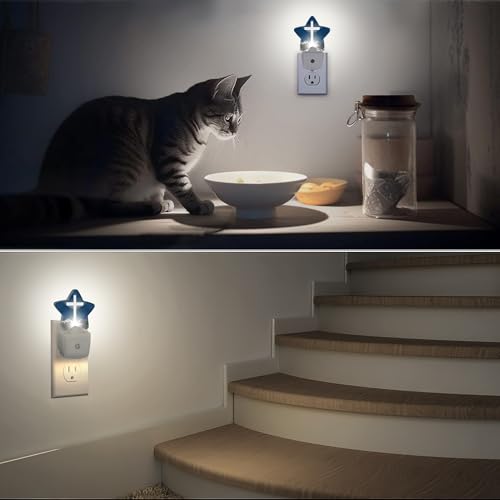 Cross Heaven Plug-in Night Light with Dusk-to-Dawn Sensor for Bedroom,Bathroom and Living Room Sleep Friendly lamp for Women/Girls/Boys Gift,0.5W - color: Cross Heaven
