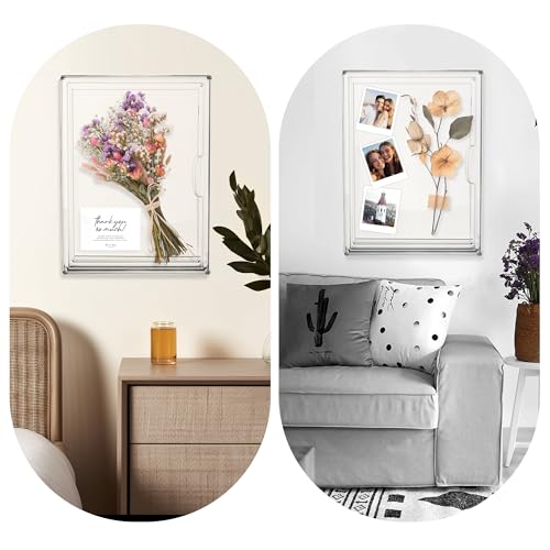 BOHOIDEE 10 x 14 Shadow Box Frame Display Case with Magnetic Door, Clear Acrylic Shadow Memory Box Frame for Flower Baby Pet Wedding Photo(1, Medium-Clear) - size: Medium-Clear