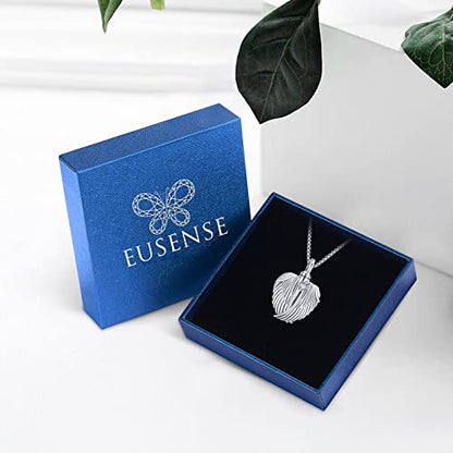 Eusense Cremation Jewelry for Ashes Urn Necklace to Put Ashes In 925 Sterling Silver Memorial Pendant Heart Urn Necklaces for Ashes Necklace for Women Men - style: C-Wings Urn Necklace