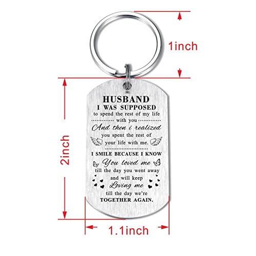 TANWIH Memorial Gifts for Loss of Husband Loss of Wife Sympathy Gifts Bereavement Keychain - color: Memory Husband