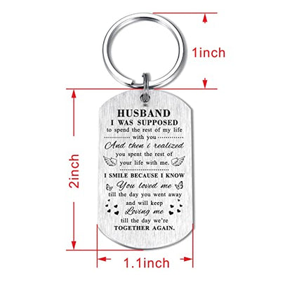 TANWIH Memorial Gifts for Loss of Husband Loss of Wife Sympathy Gifts Bereavement Keychain - color: Memory Husband
