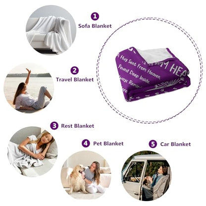 Memorial Gifts, Sympathy Gifts for Loss of Loved One, Blanket 60" x 50" - color: Purple