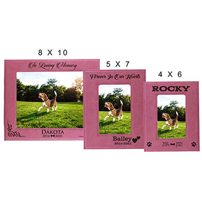 My Personal Memories Custom Personalized Dog Loss Memorial Pet Remembrance Picture Frame (Pink) - color: Pink