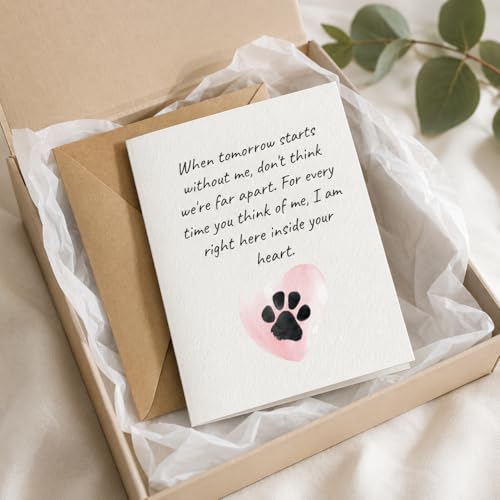 Pet Sympathy Card, 5x7 Pet Loss Greeting Card with Envelope | Thoughtful pet sympathy card offering comfort after the loss of a beloved dog, cat, or cherished companion.