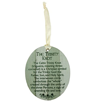 Abbey & CA Gift Trinity Knot MDF Ornament On Cream Ribbon Gift Boxed - style: Trinity Knot MDF