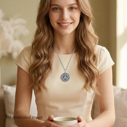925 Sterling Silver Pictures Locket Necklace for Women Men - color: Black plated 2